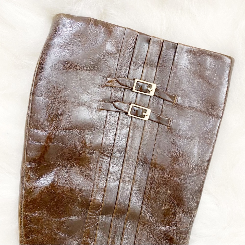 Frye Nora 16L Pleated Knee High Leather Boots - Picture 5 of 10
